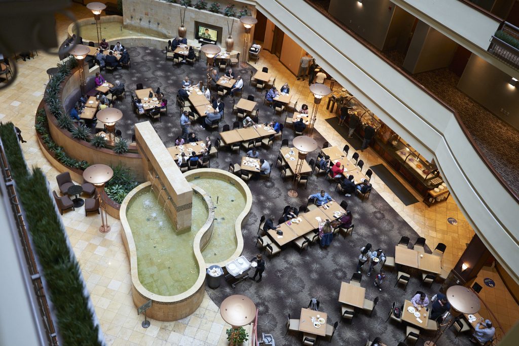 A1_02032 Birdseye view of the Embassy suites dining room