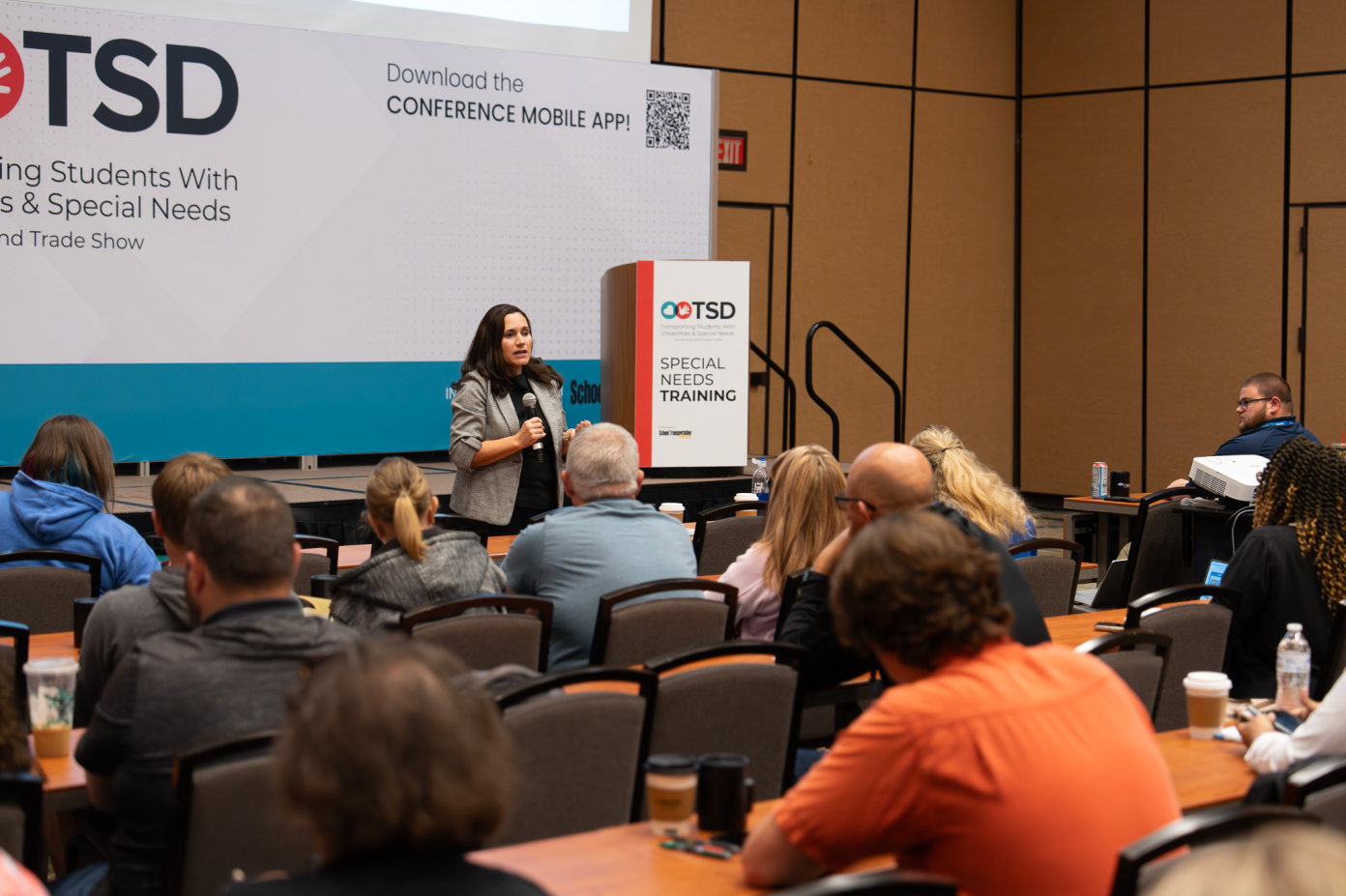 Betsey Helfrich speaking at the TSD Conference